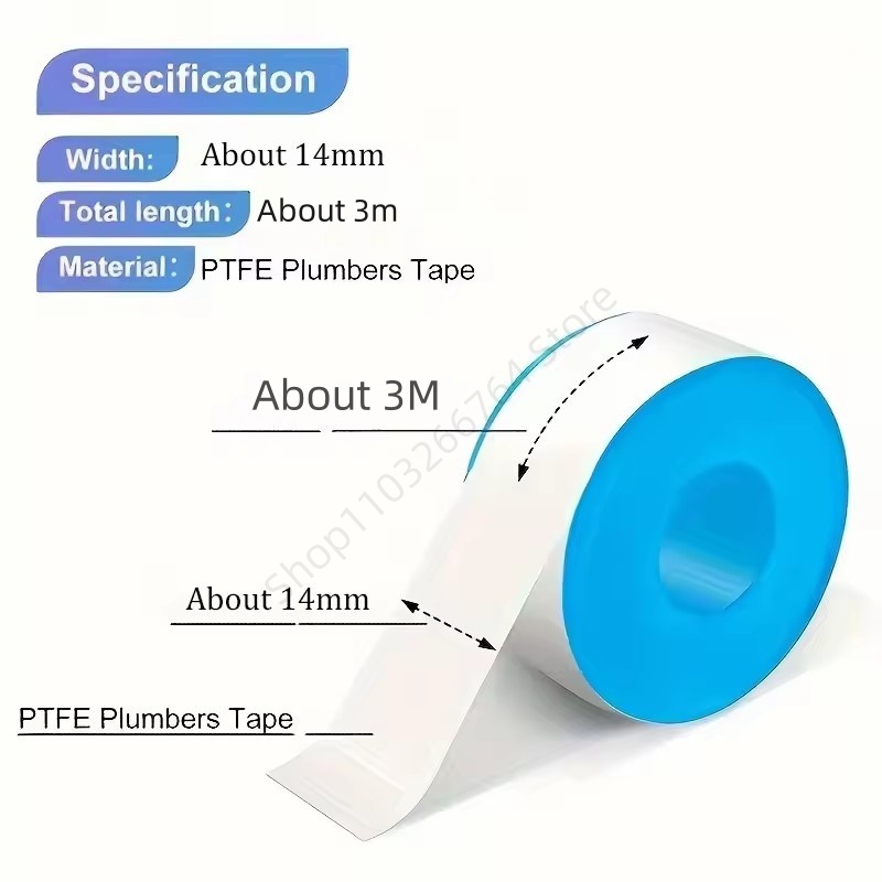 1/5/10Pcs PTFE Water Pipe Tape - Ptfe Tape Thread ulasan dan harga