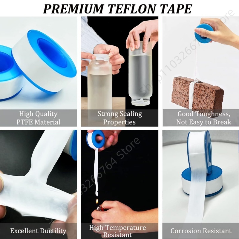 1/5/10Pcs PTFE Water Pipe Tape - Ptfe Tape Thread ulasan dan harga